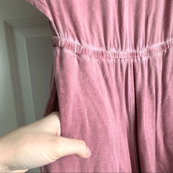 American Eagle Romper Deep Blush Pink Soft Stretchy Shorts Open Back Women sz XS - Picture 2 of 9